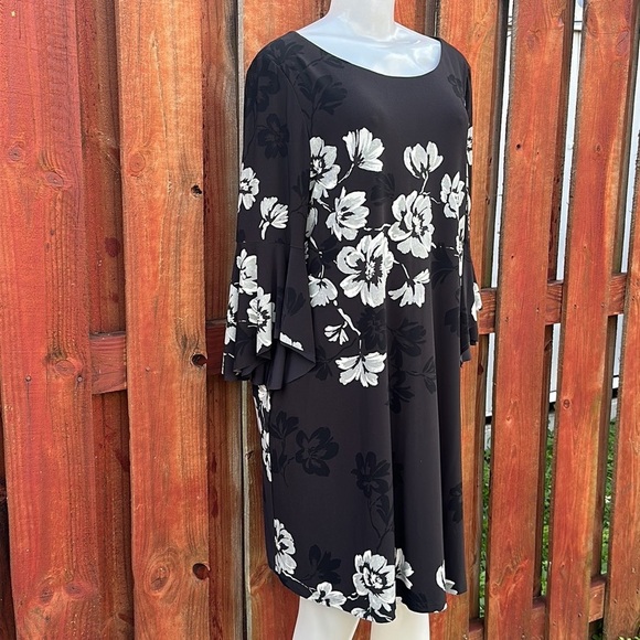 Lauren by Ralph Lauren Women's Floral-Print Flutter Sleeve Dress Size 10 - Picture 5 of 13